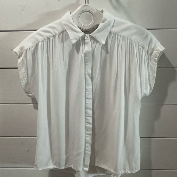 COMPAÑIA FANTASTICA white blouse size S - Picture 10 of 13